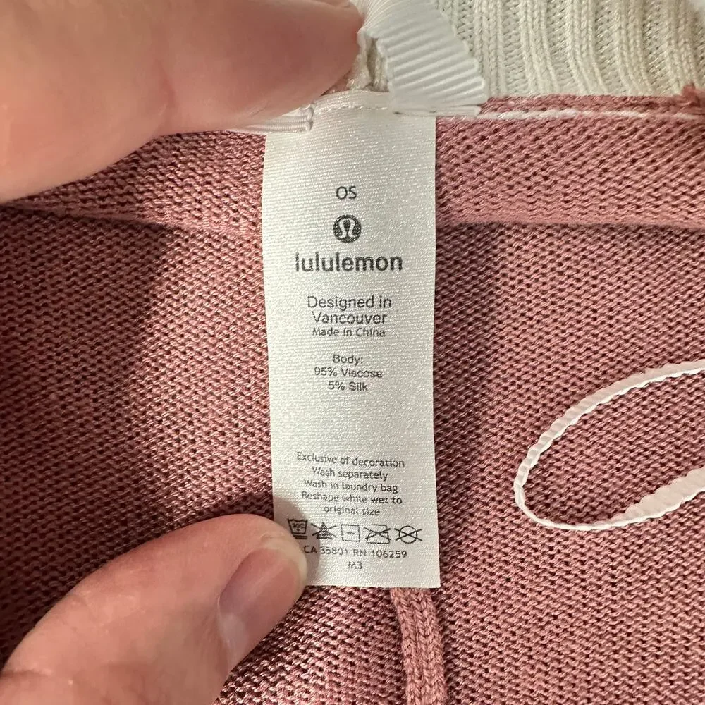 Lululemon Hatha Wrap One Size Sweater Wrap Lightweight